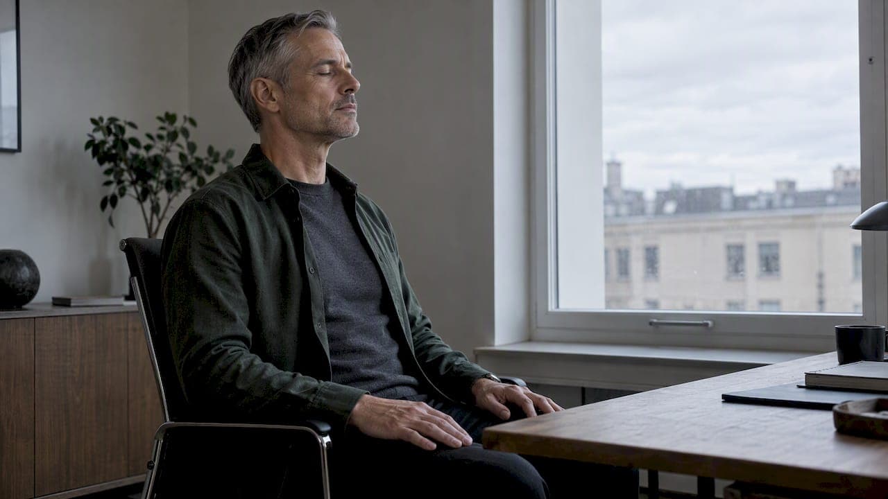 3–5 Minute Breathing Routine for Focused Executives, No Equipment